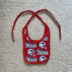 Handmade New England Patriots baby bib red blue